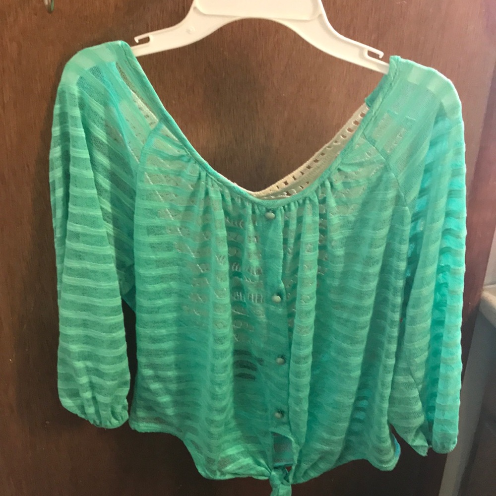 Blue crop top